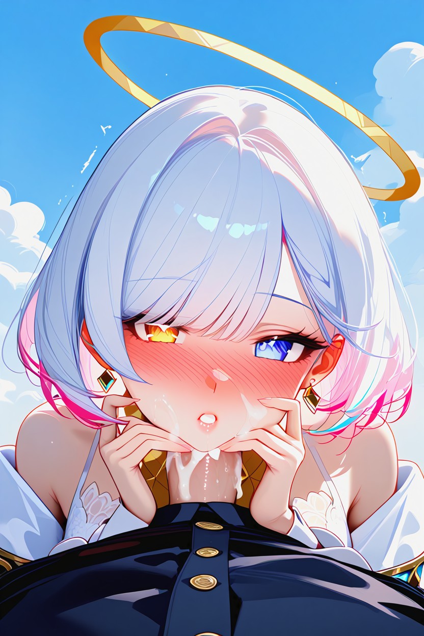 18+, Hand Heart Signs, Godess Dress Hentai AI Porn