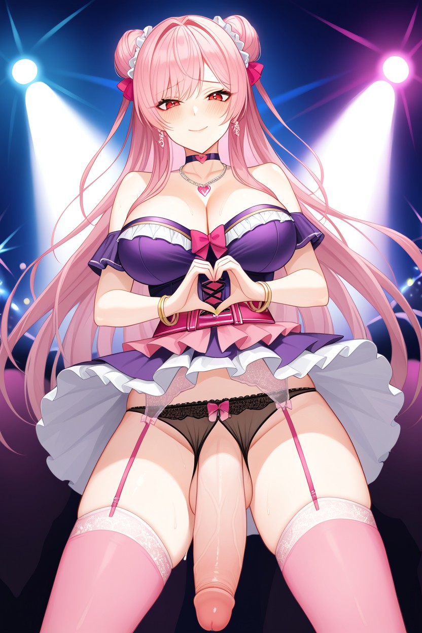 Waist, Pink Bows In Hair, Party Hentai AI Porn
