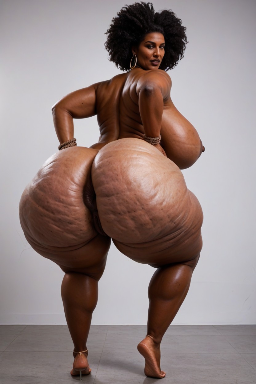 Full Body, Elderly Woman, Extremely Large Breasts Large AI Porn