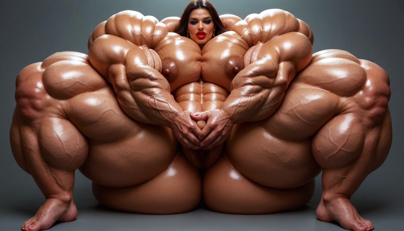Long Hair, Hyper Gigantic Biceps, Hyper Gigantic Biceps AI Porn