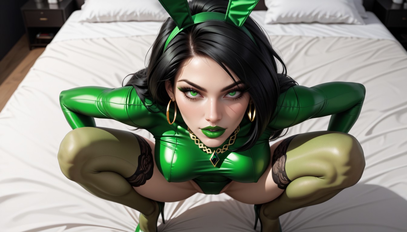Long Black Hair, Full Body, Person AI Porn