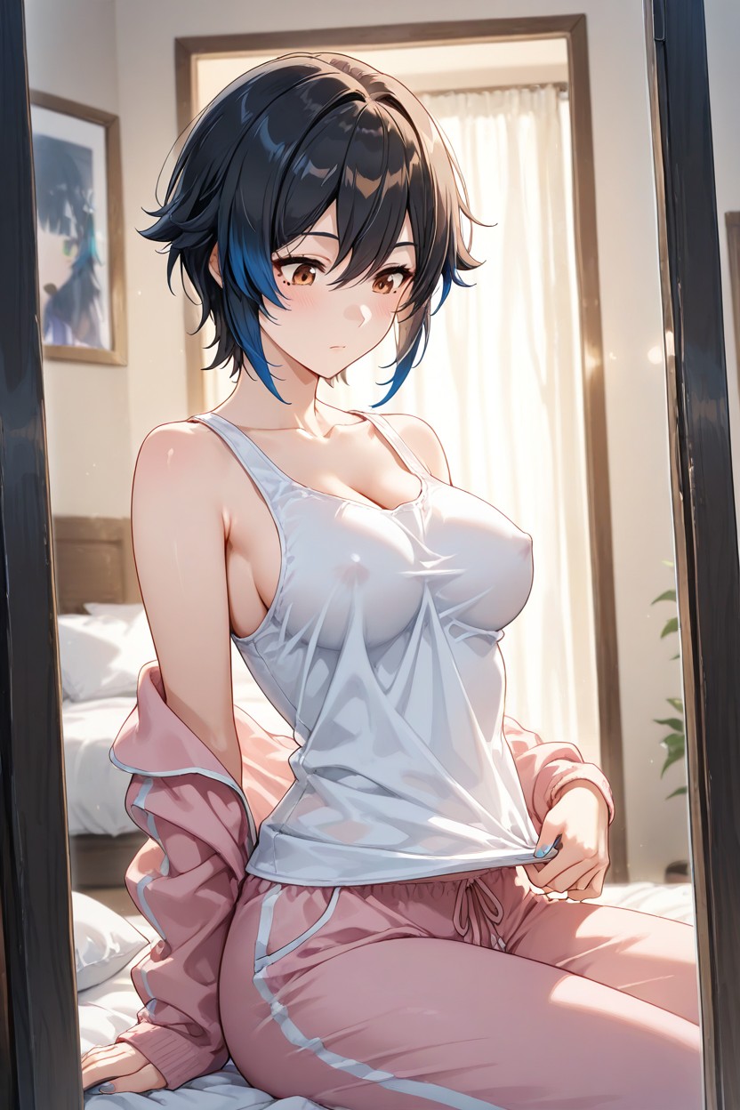 Normal Nails, Alone In The Bedroom, Perfect Medium Butt Hentai AI Porn