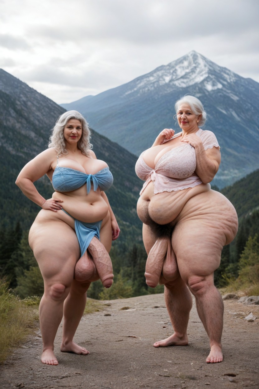 Extremely Large Ass, Morbidly Obese Woman, Fully Clothed AI Porn