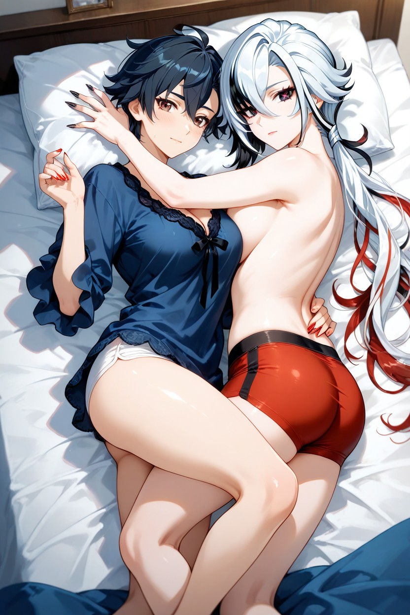 Without A Bra, Hair, Normal Nails Hentai AI Porn