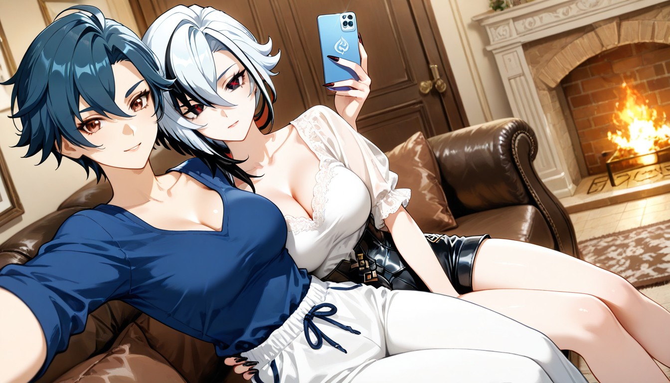 Perfect Medium Butt, Without A Bra, Black Hair With Blue Tips Hentai AI Porn