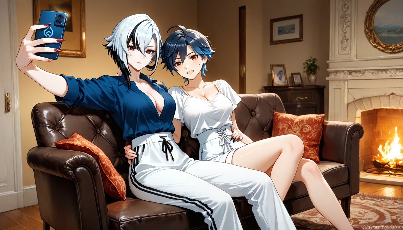 Fair Skin, Brown Eyes, Long Nails Hentai AI Porn