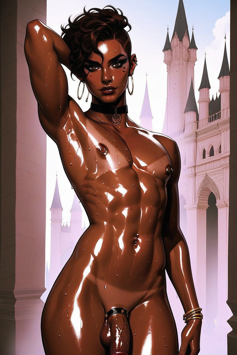 Horny, Perfect Penis, Oiled Skin AI Porn