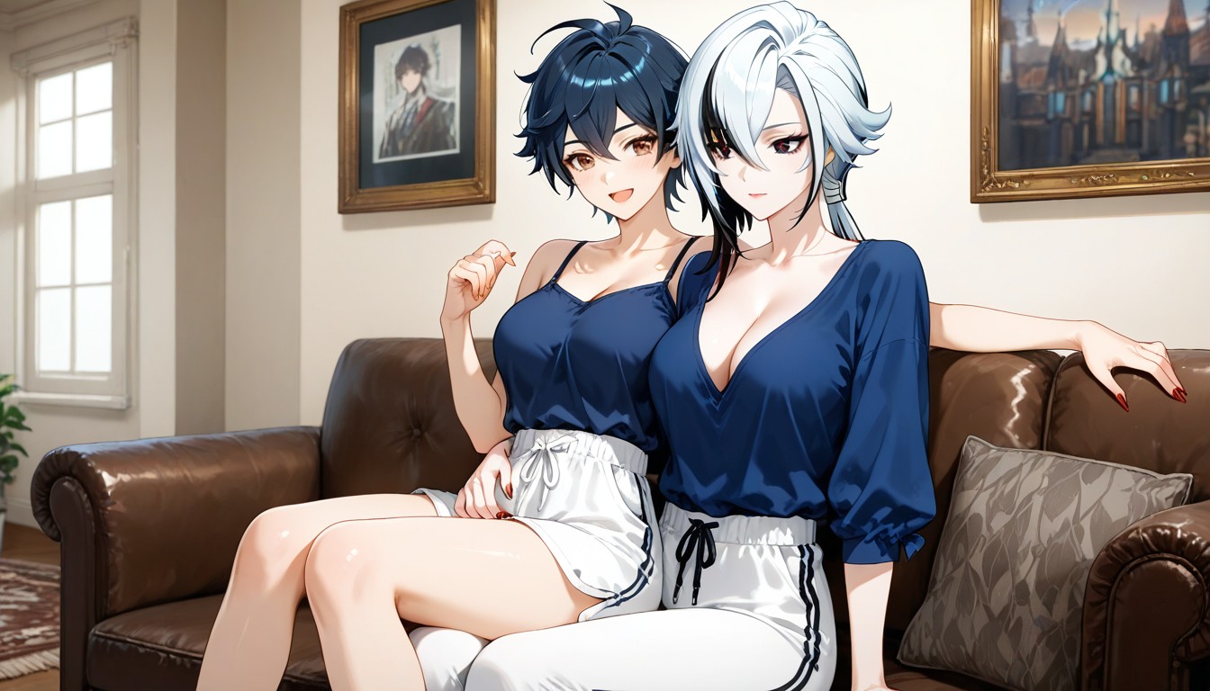 Brown Eyes, A Couple Of Women, 2 People Hentai AI Porn