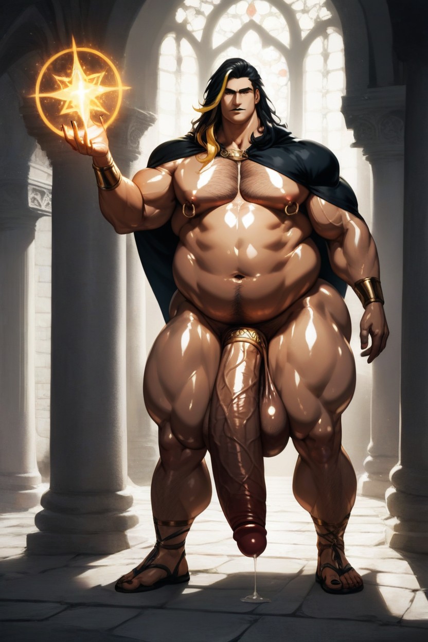 Hyper Thick Body, Hyper Gigantic Long Cock, Cape AI Gay Porn