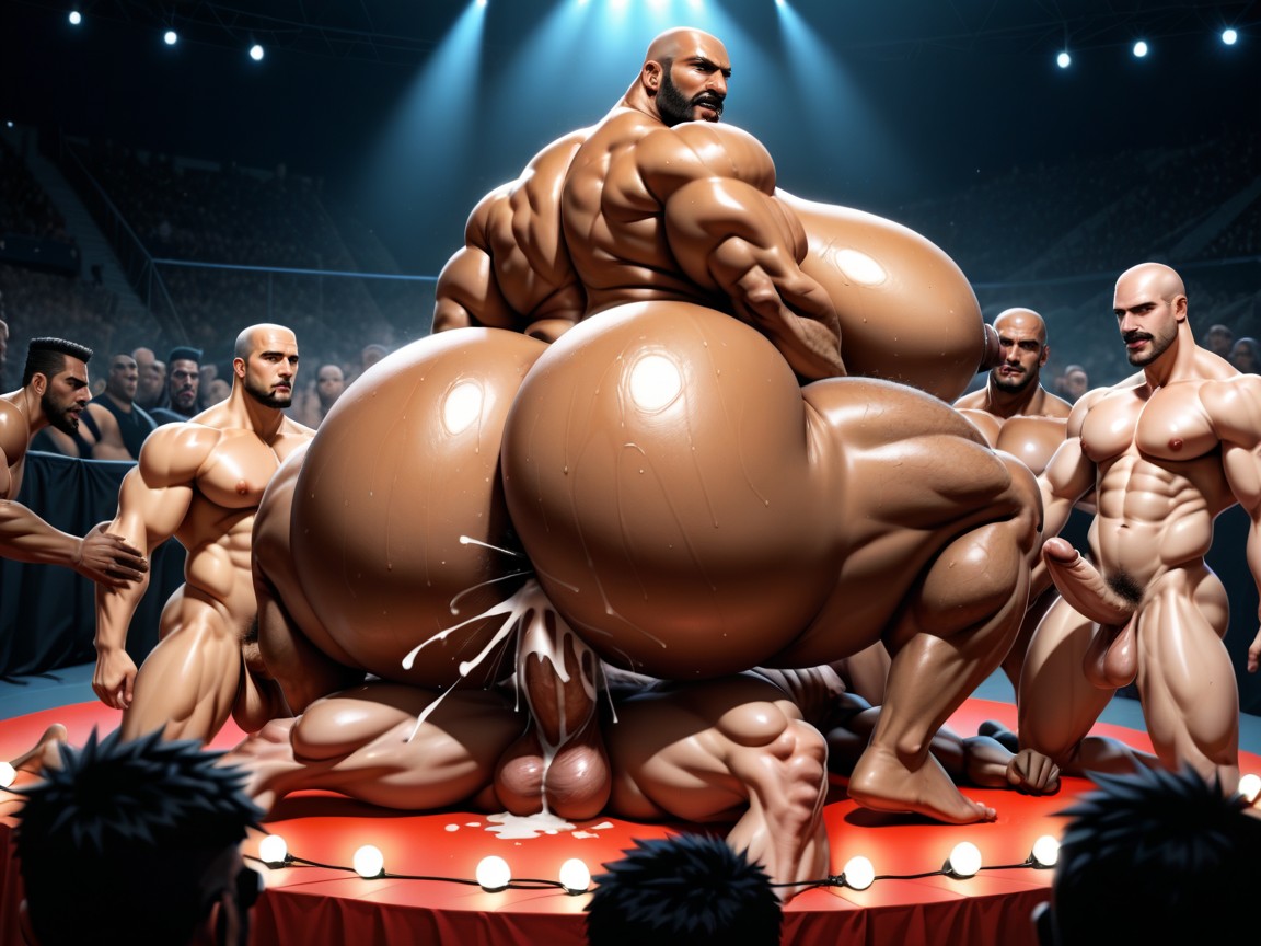Extreme Hyper Boobs, Sweaty, Huge Hyper Cocks Pushing Up Hyper Boobs AI 포르노