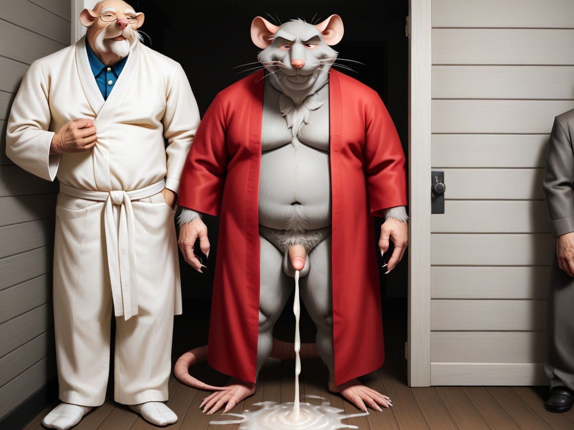Bald, Skinny, Splinter Furry AI Porn