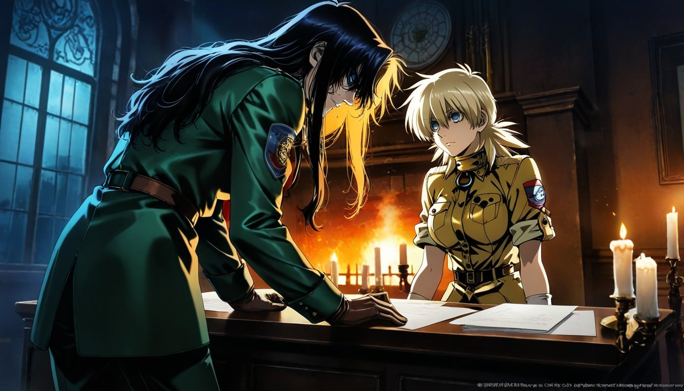 Heavy Desk Between Them, Break Integra Hellsing Long Blonde Hair, 25+ Hentai AI Porn