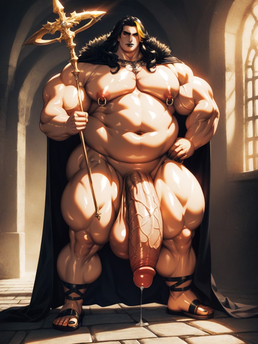Shiny Skin, Flabby Pecs, Male Body Porno IA Gay