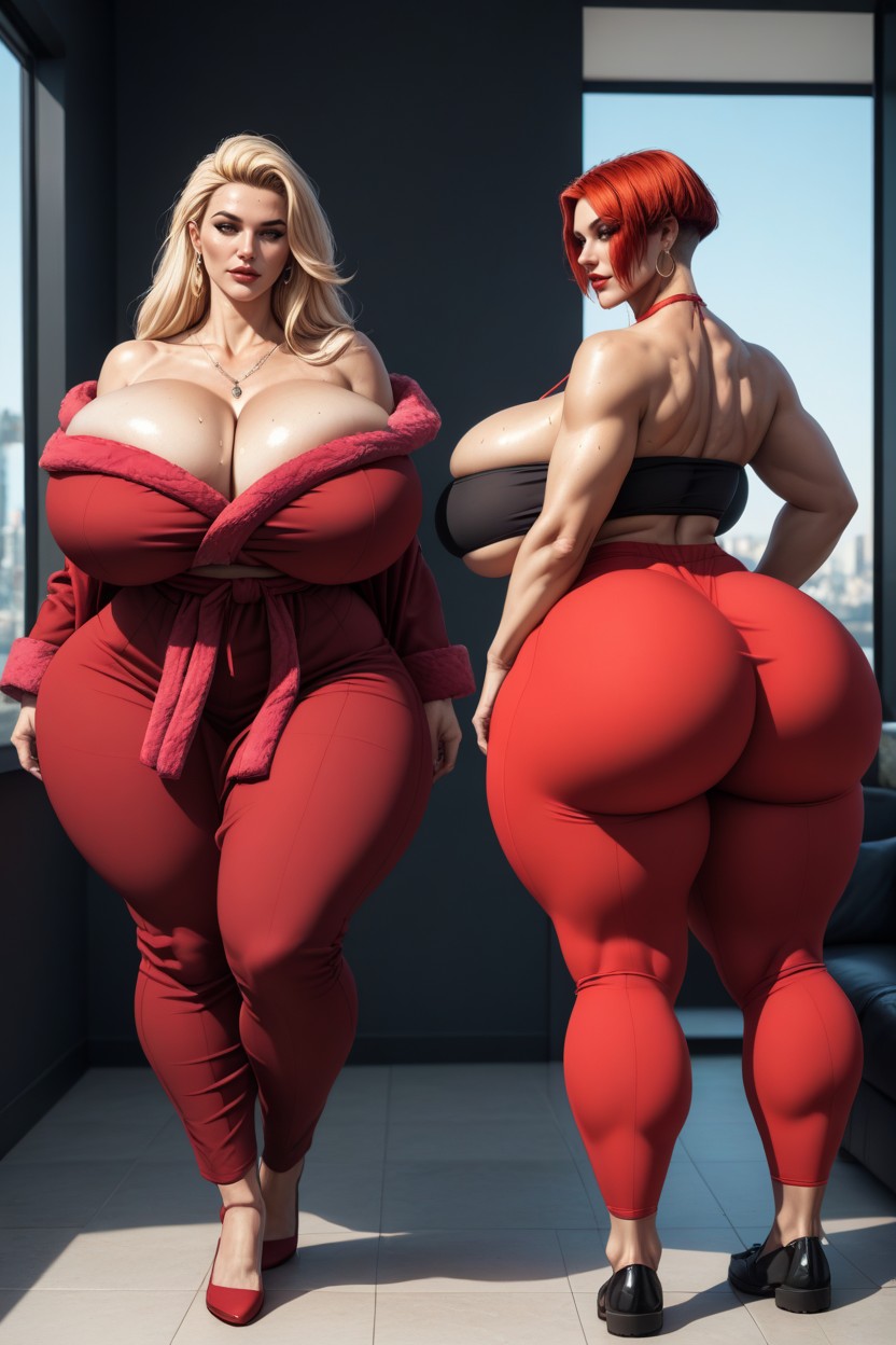 Massive Ass, Wide Angle, Strapless Top AI Porn