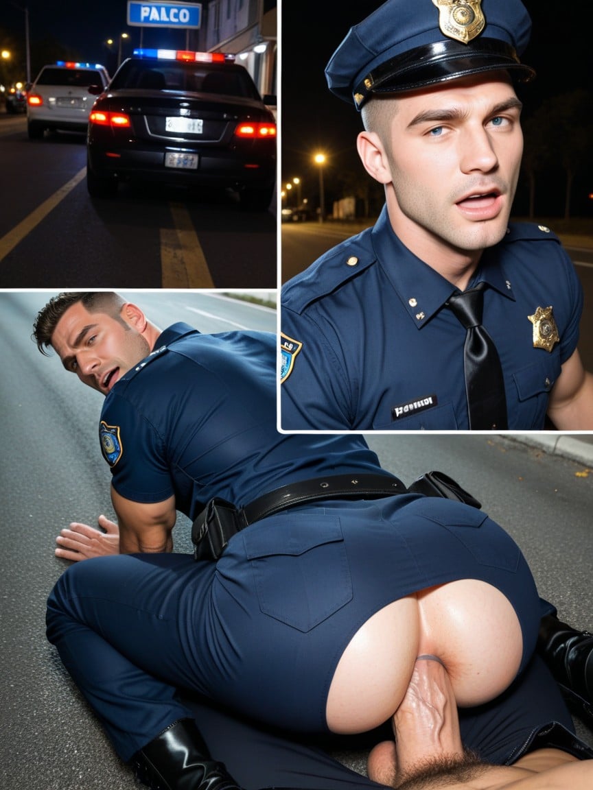 Dynamic Angle, Multiple Views, Masculine And Handsome AI Gay Porn