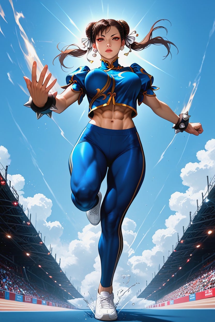 Run, Chun-li, High Kick Hentai AI Porn