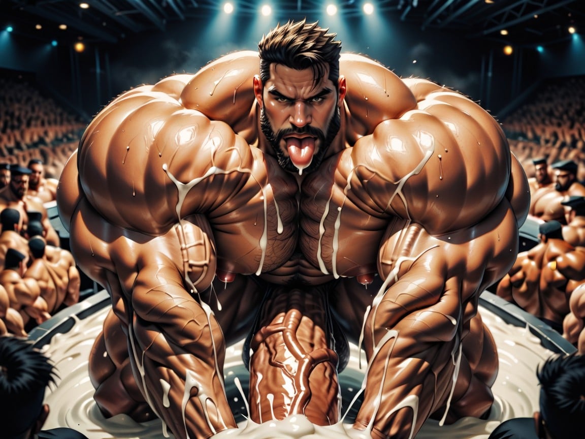Both Boobs Getting Sucked Hard, All Hyper Boobs, Extremely Large Ass AI Gay Porn