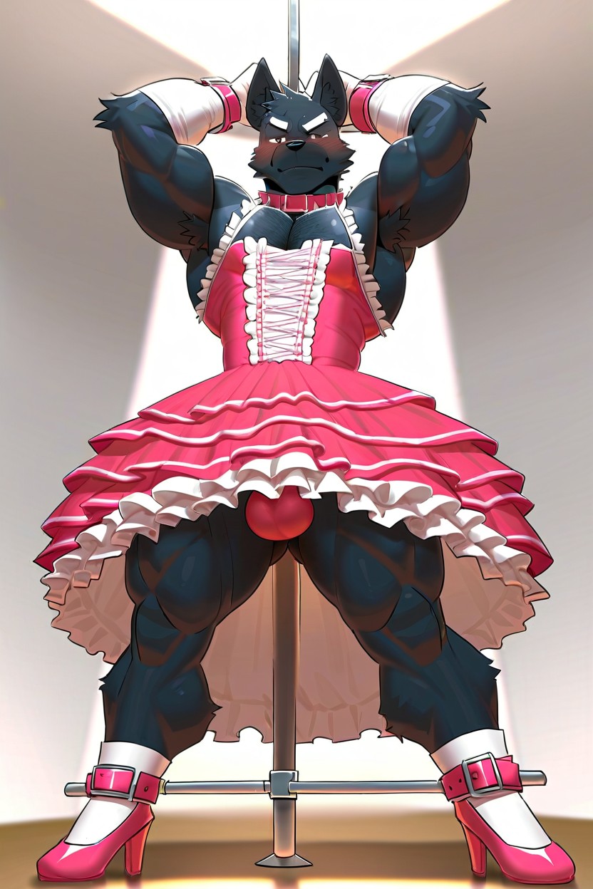 Latex Suit, Black Panther, Black Muzzle Furry AI Porn