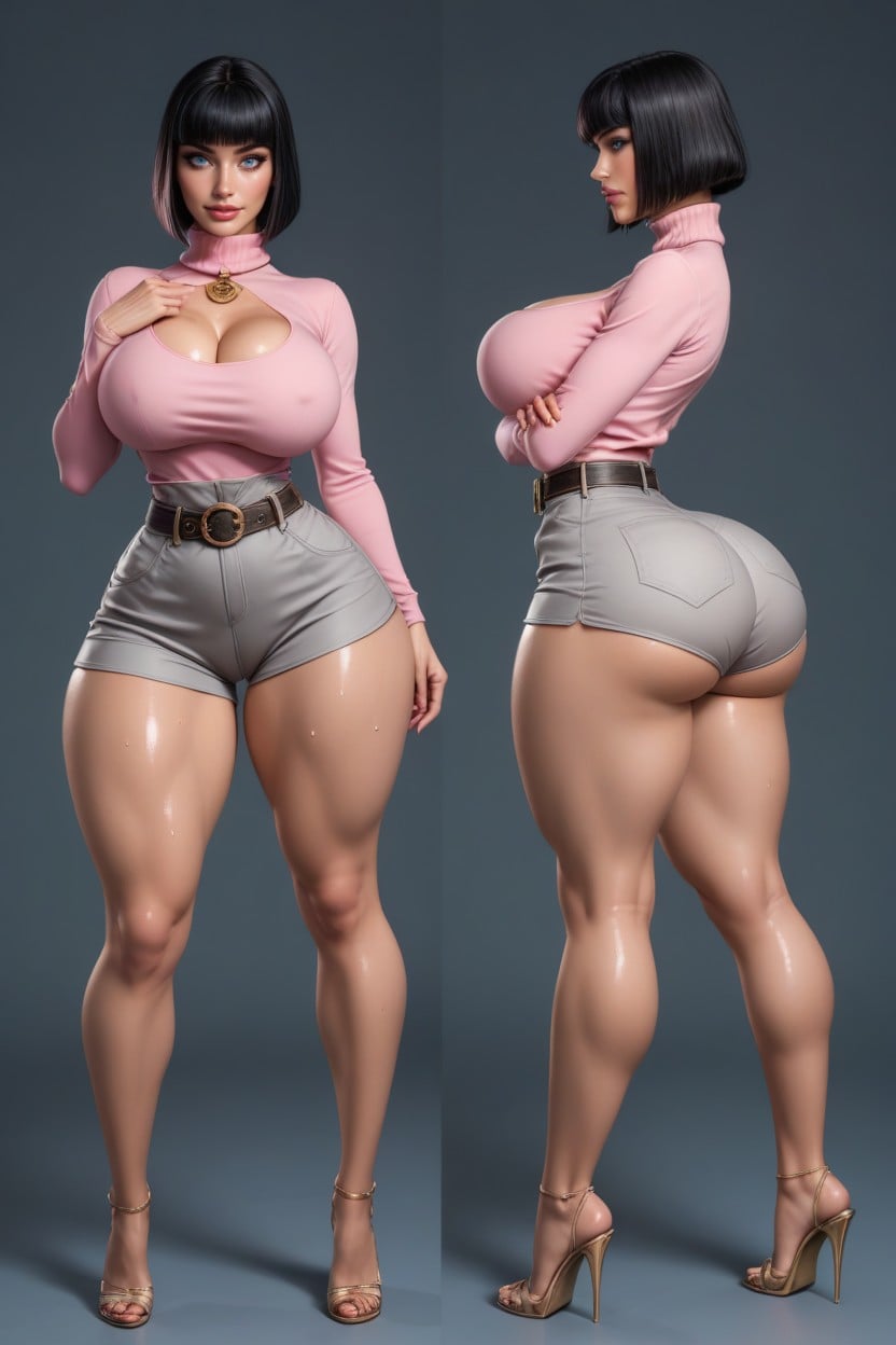 Flexible, Extremely Big Ass, Bubble Butt AI Porn