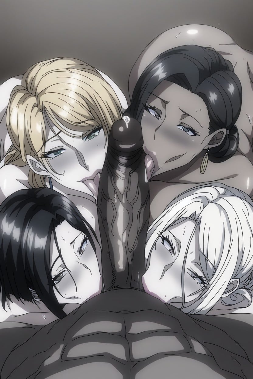 Precum, Black Cock Worship, Mature Women Hentai AI Porn