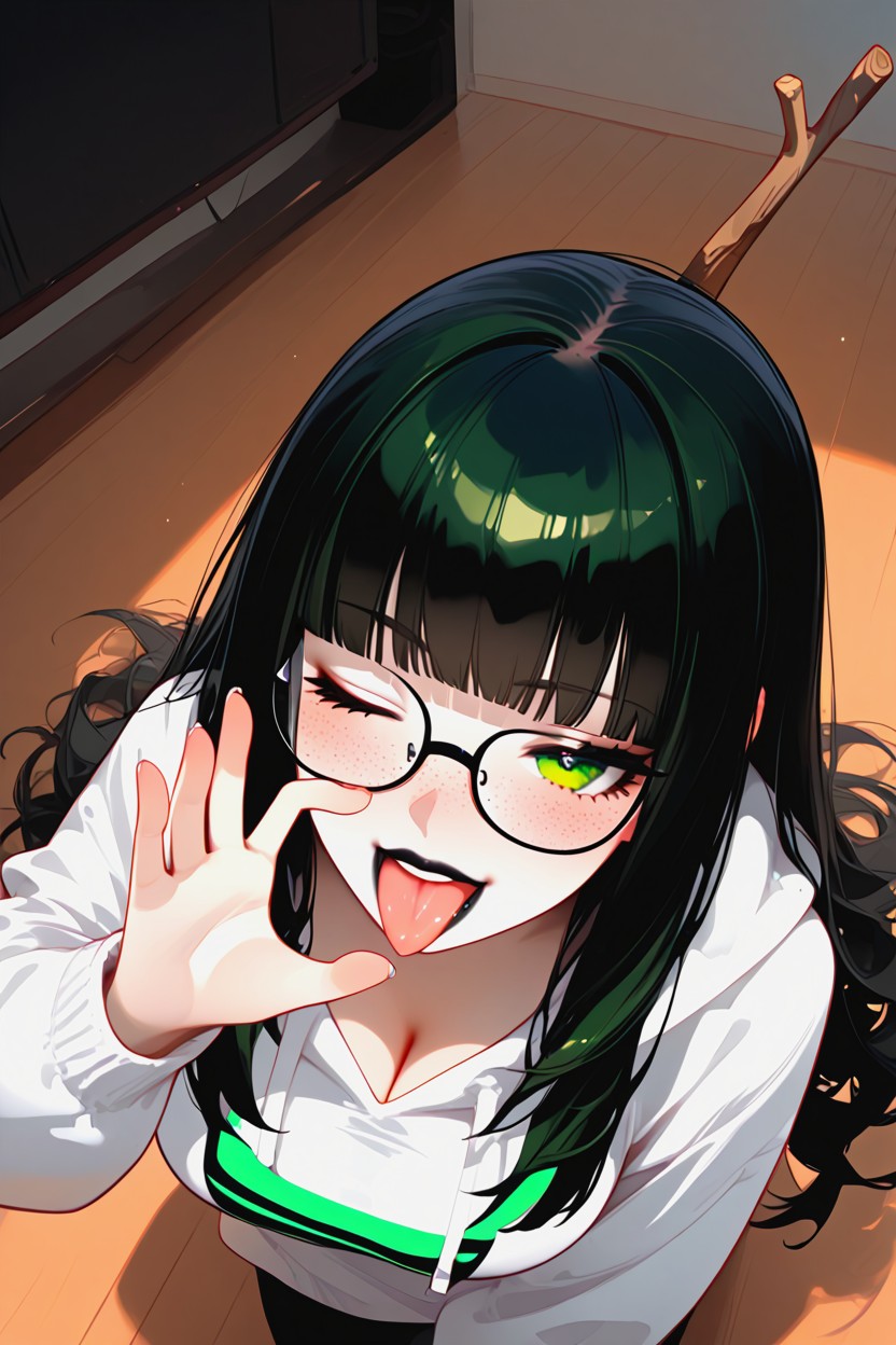 Solo, Rounded Breast, Blush Hentai AI Porn