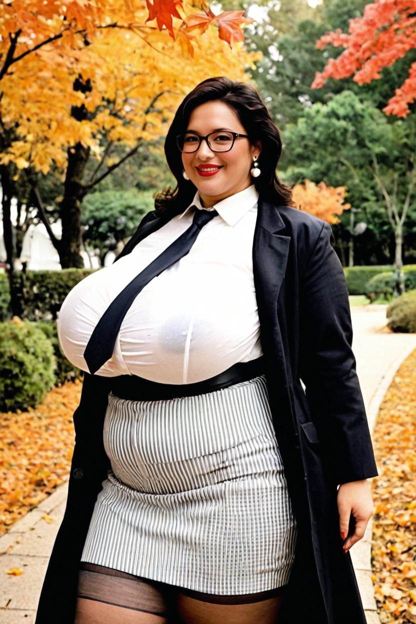 Blushing, Hyperrealistic Details, Oily Sweaty BBW AI Porn
