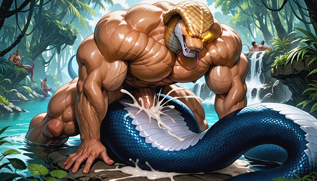 Shaft With Huge Penis, Mating Press, 2 People AI Gay Porn