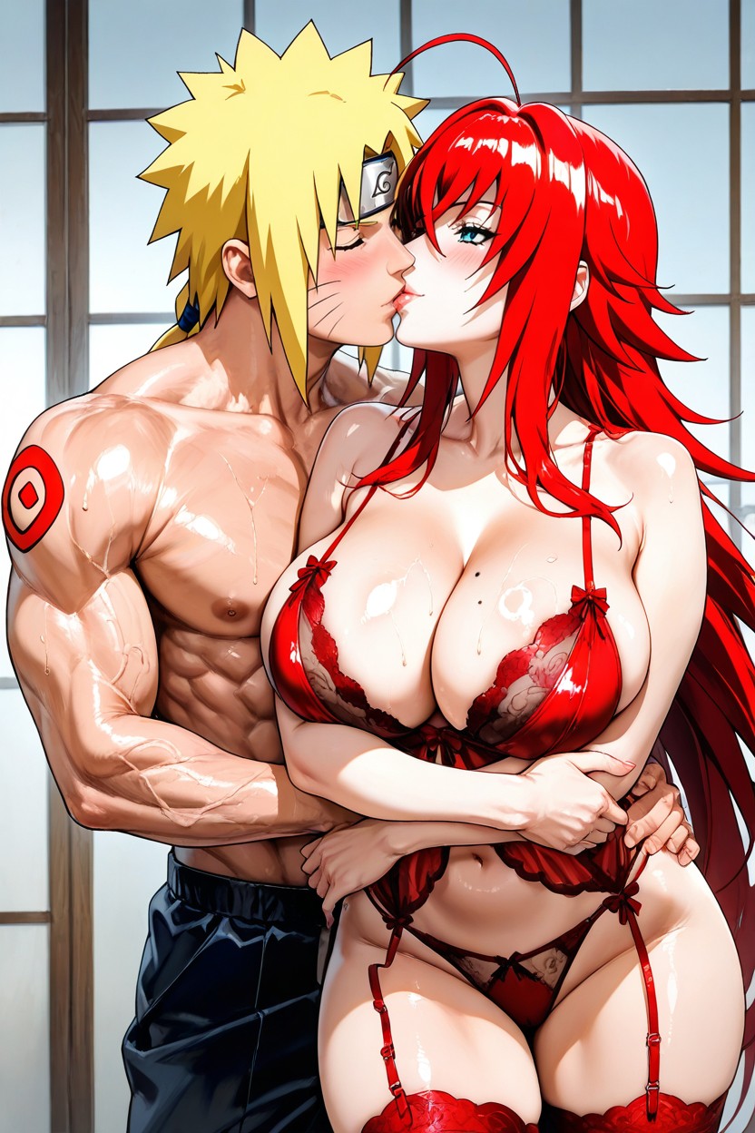 Hugging From The Side, Couple With, Seductive Hentai AI Porn