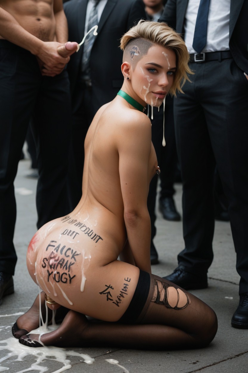Penis Piercing, Ripped Stockings, Tattoos AI Gay Porn