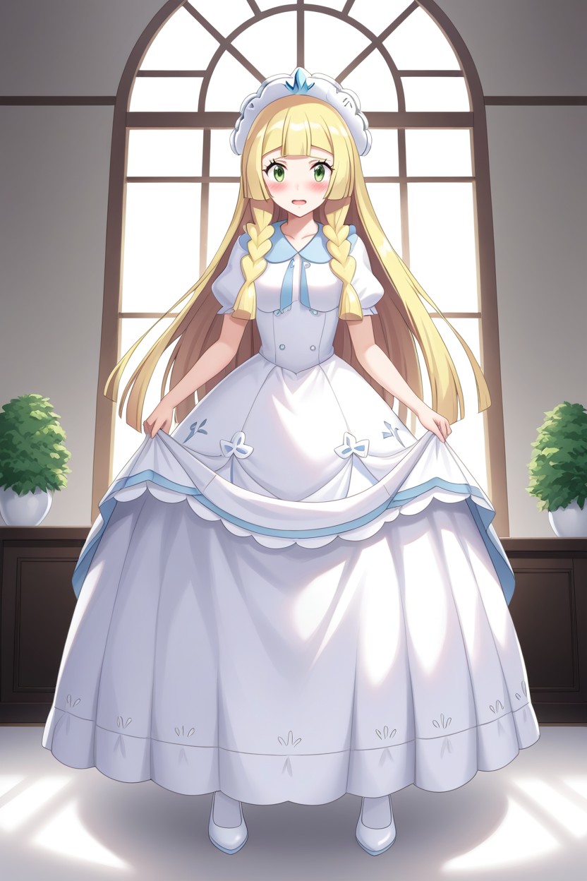 Wide Hoopskirt, Fully Covered Body, Wide Eyes Porno IA