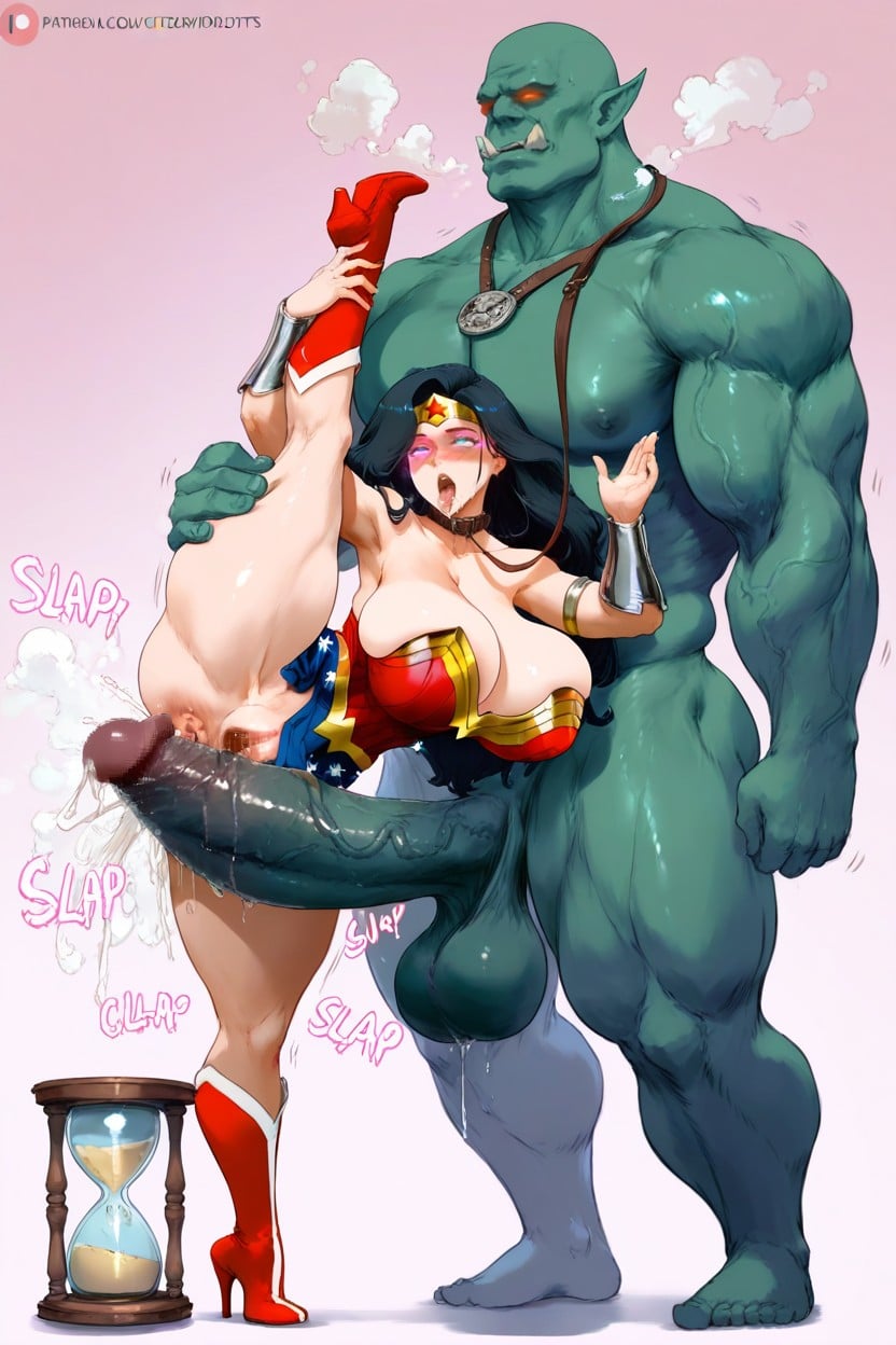 Pink Background, Oily Skin, Drooling Hentai AI Porn