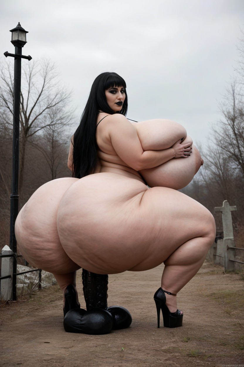 Medium Length, Dildo Ride, Oversized Ass BBW AI Porn