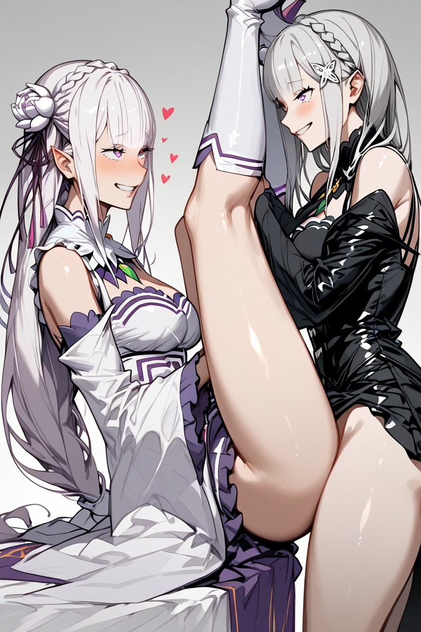 Heart Eyes, Side View, Heeled Boots Hentai AI Porn