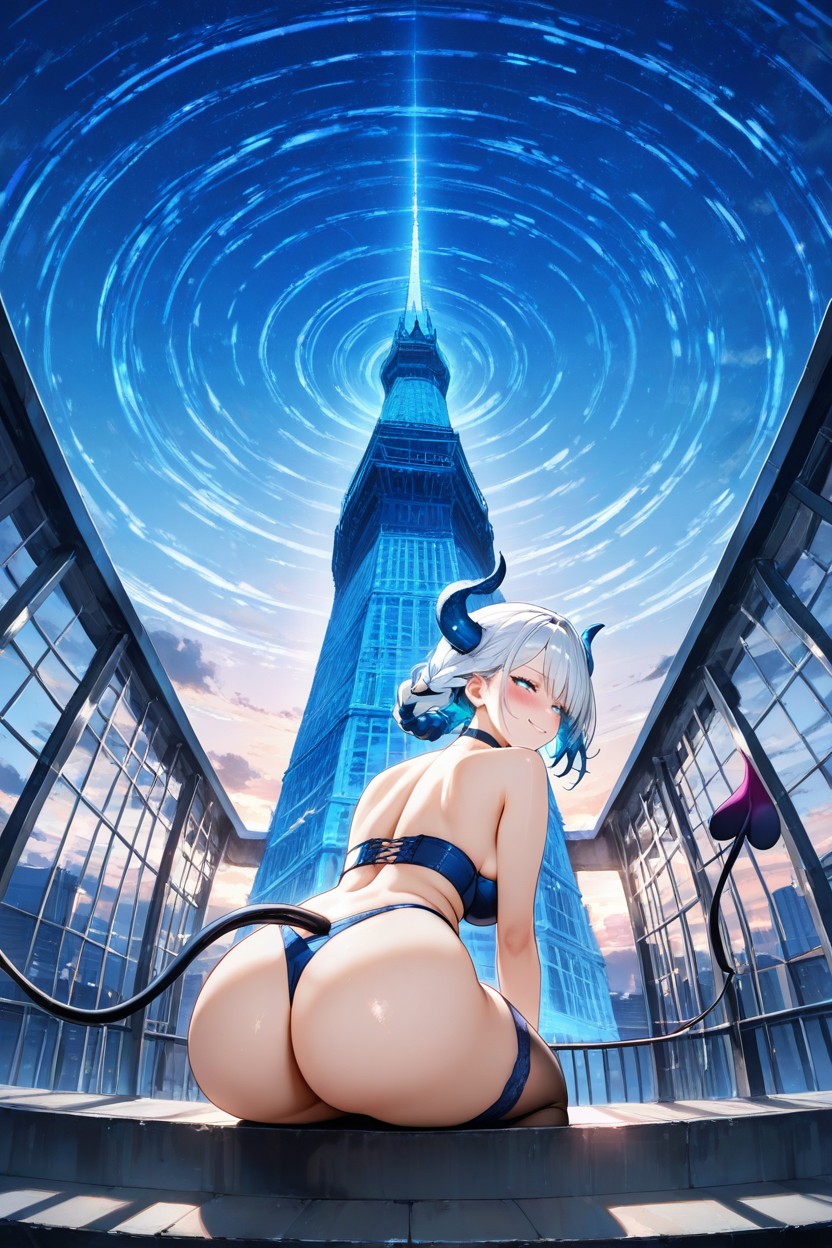 Blue Public Dark Hair, Blessed, With Woman Hentai AI Porn