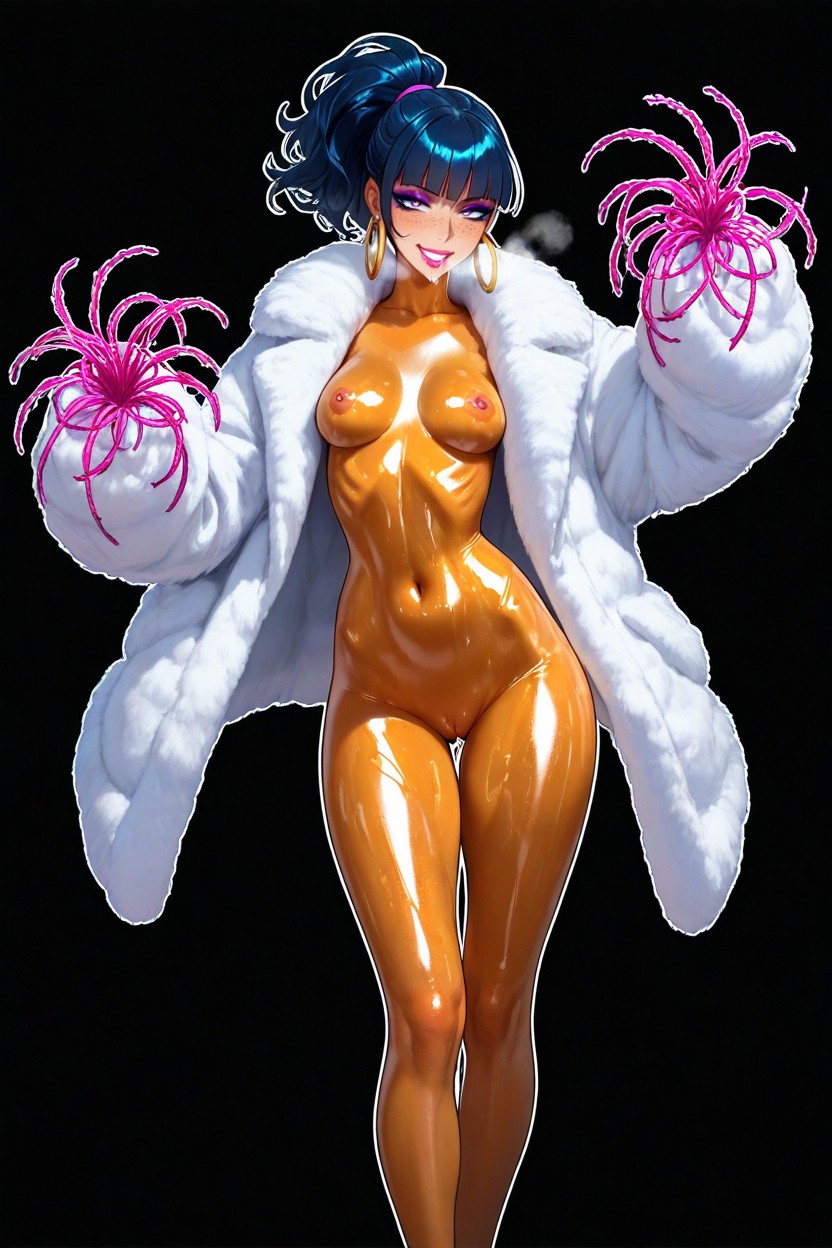Hard Shadow, Mouth Wide Open, Black Background Hentai AI Porn