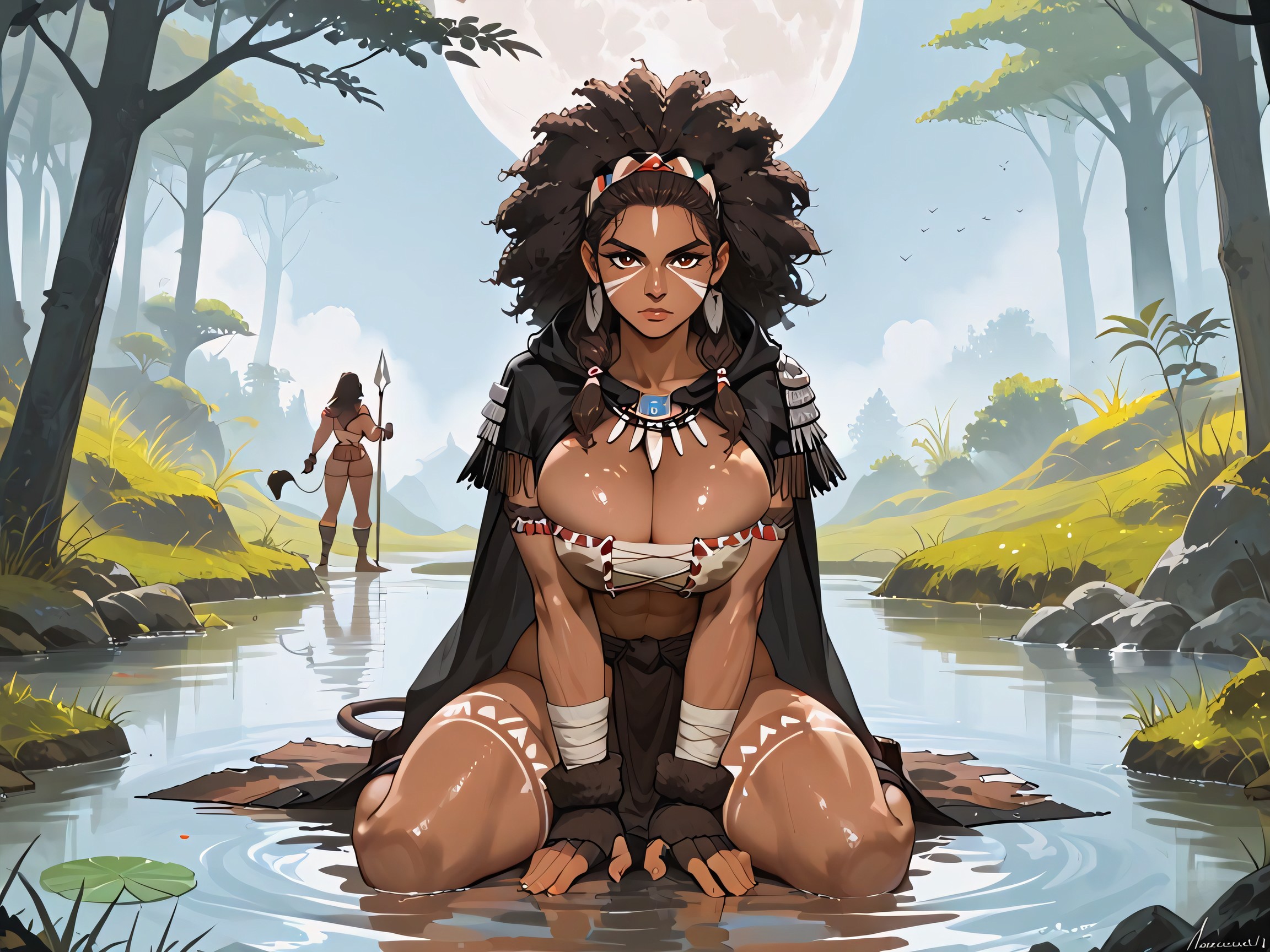 Lions In Background, Leather Chest Wrap, Reeds In Background Porno latina IA