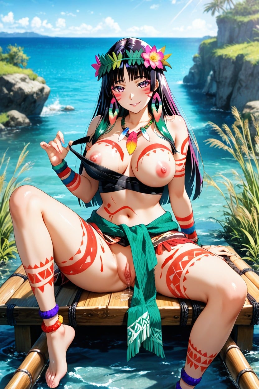 Polynesian, Side View, Front View Hentai AI Porn