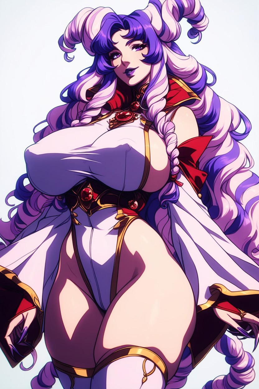 Skindentation, Drooping Breasts, Highleg Leotard White Leotard Hentai AI Porn
