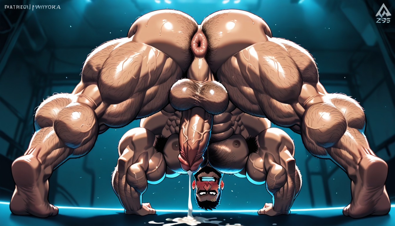 Hairy Chest, Hairy Abs, Bodybuilder AI Gay Porn