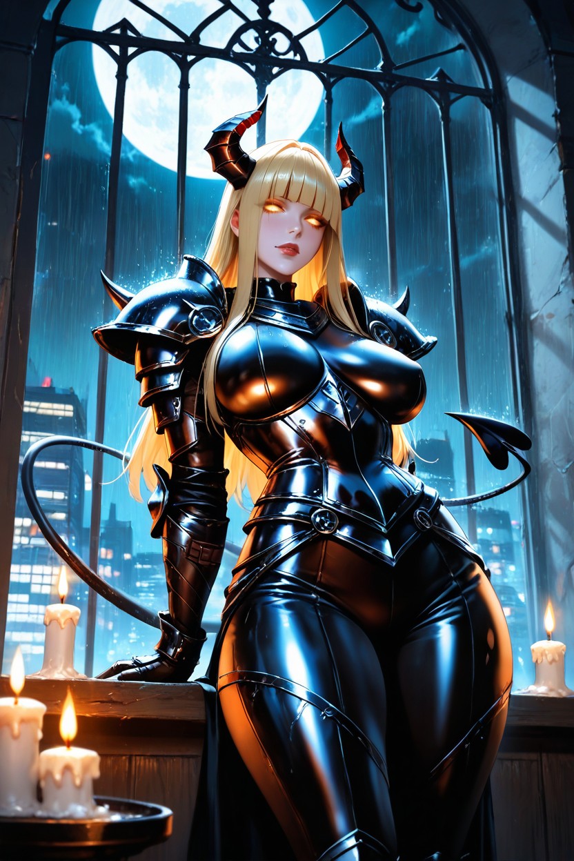 Indoors, Dark Fantasy Art Style, Full Armor AI Porn