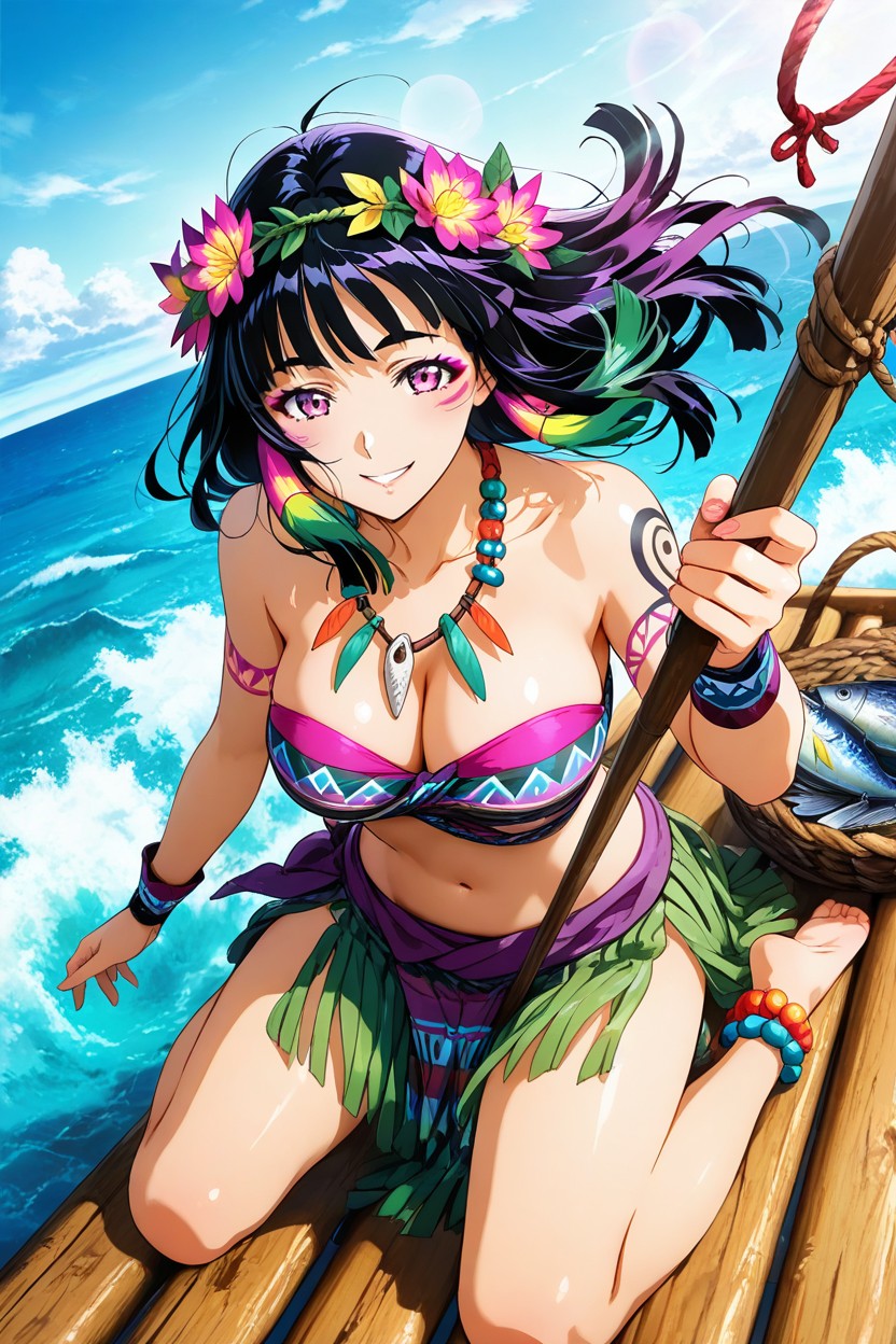 Polynesian, Bare Feet, Feet Apart Hentai AI Porn