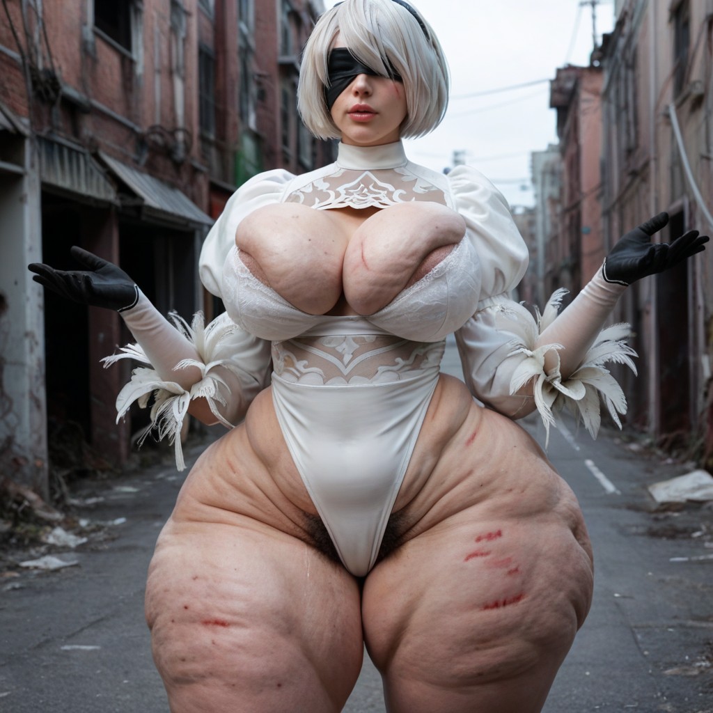 Cellulite Gigantic Thighs, Excessive Body Hair, Low Light AI Porn