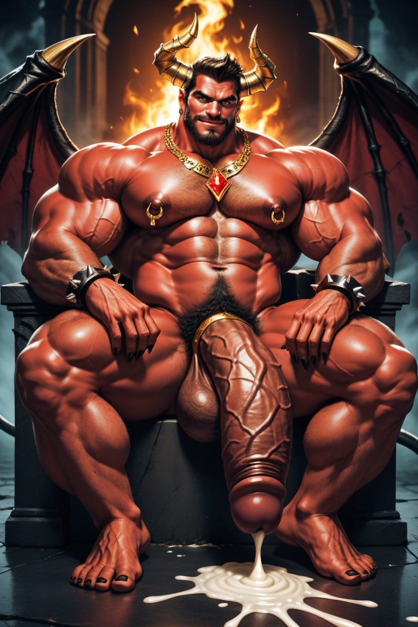 Huge Muscles, Cock Ring, Beard AI Gay Porn