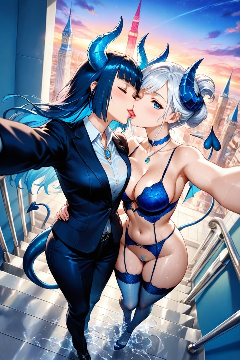 Wet Puss, Large Ass, Blue Pantie Hentai AI Porn