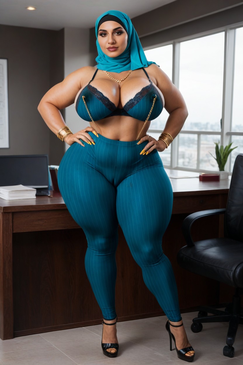 Long Stripes, Large Thighs, Puffy Pussy Camel Toe AI Porn