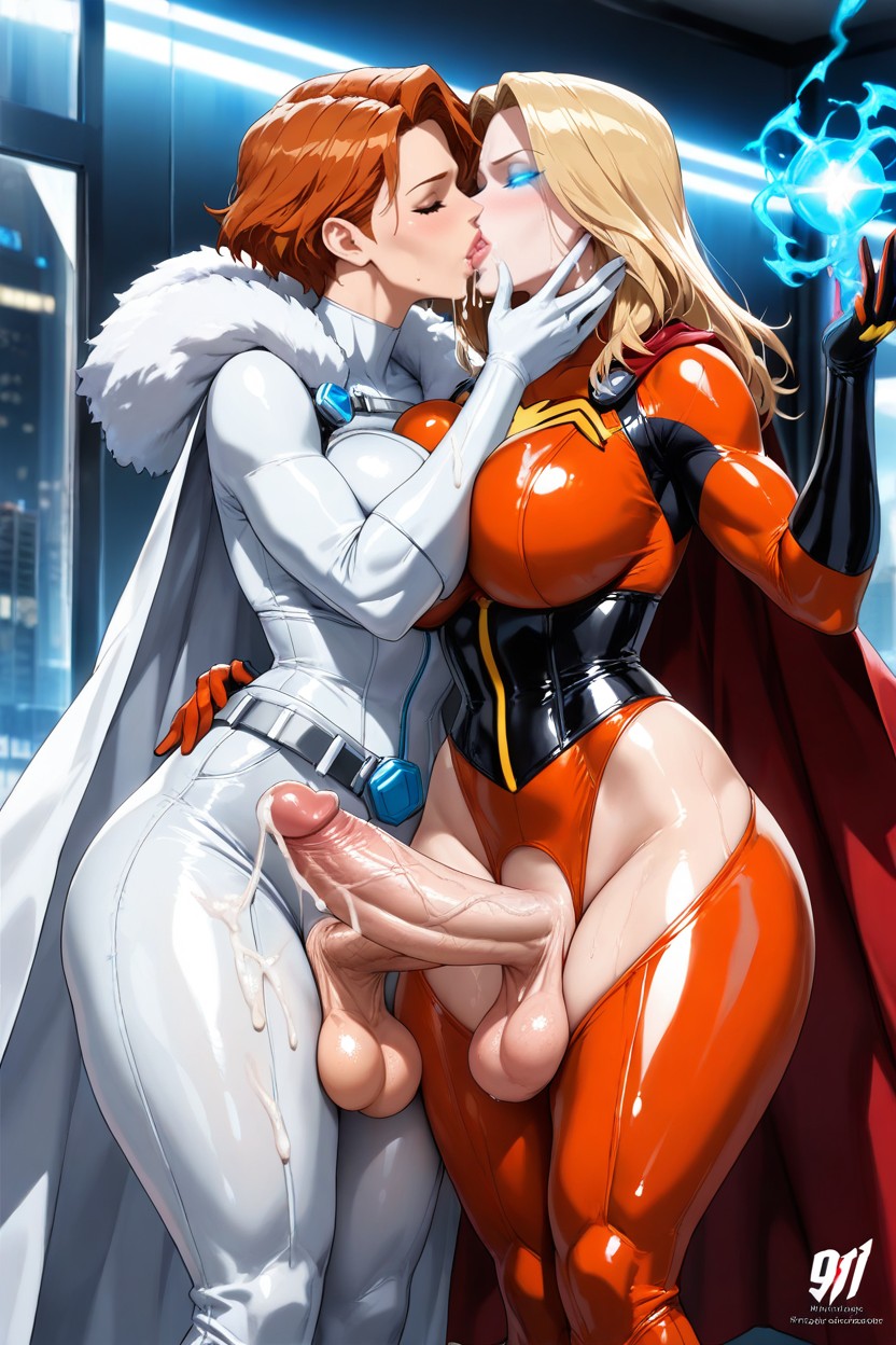 Large Ass, Whitequeen, Lesbian Kissing Hentai AI Porn
