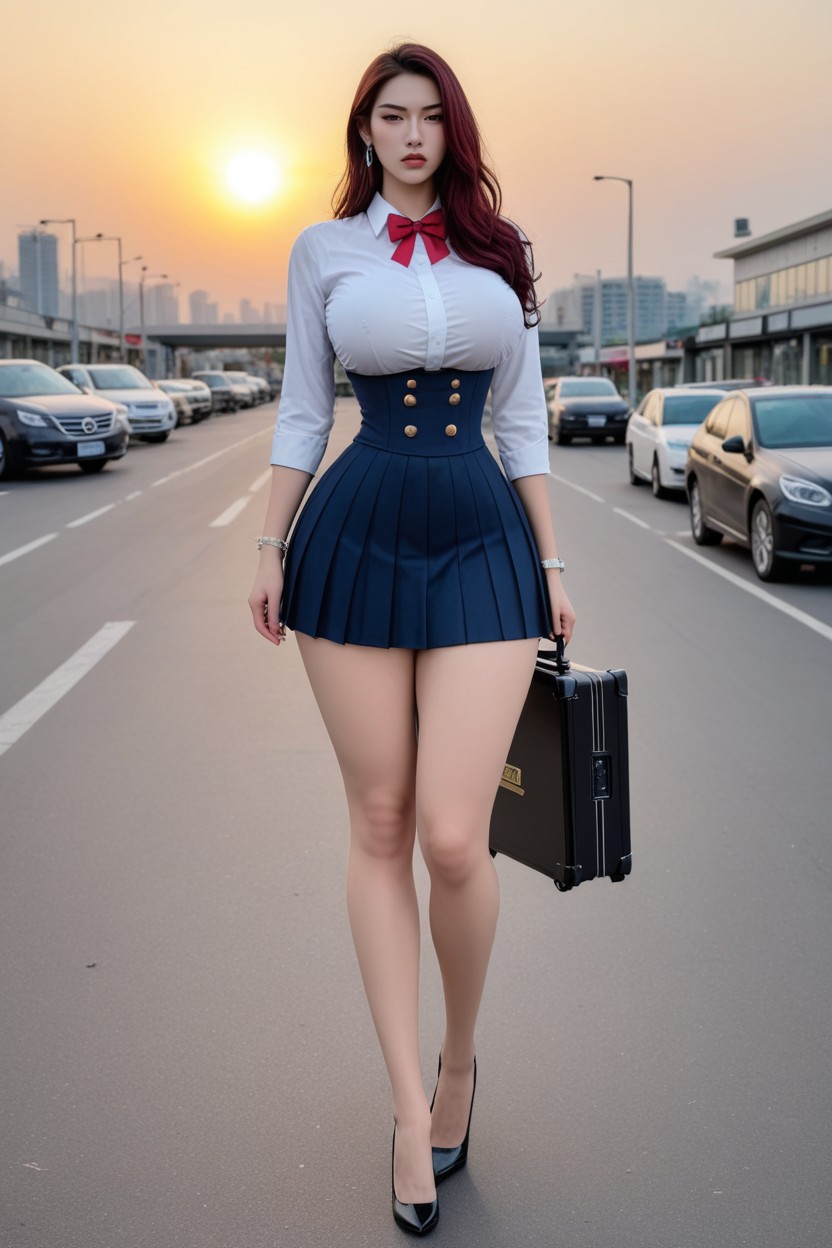Breasts Exposed, Panic, Long Legs Porno IA Asiatique