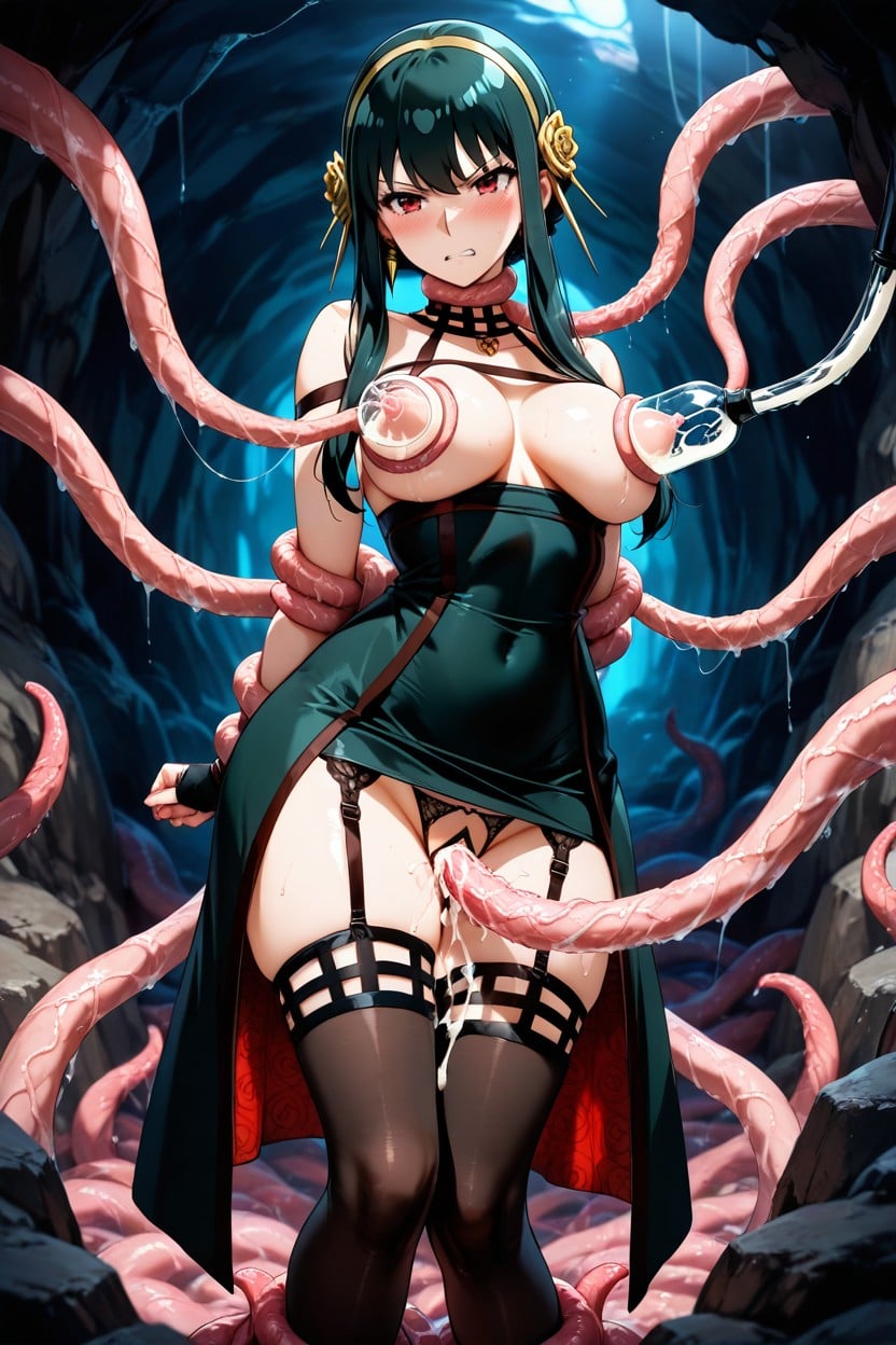 Fucked By Huge Tentacles, Perfect Composition, Medium Breasts Hentai AI Porn