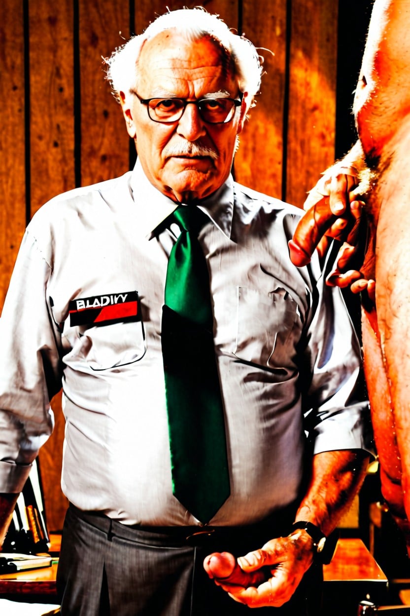 Teacher, White Hair, Angry AI Gay Porn