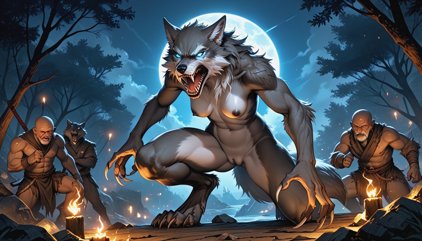 18+, Large Fangs, Naked 퍼리 AI 포르노